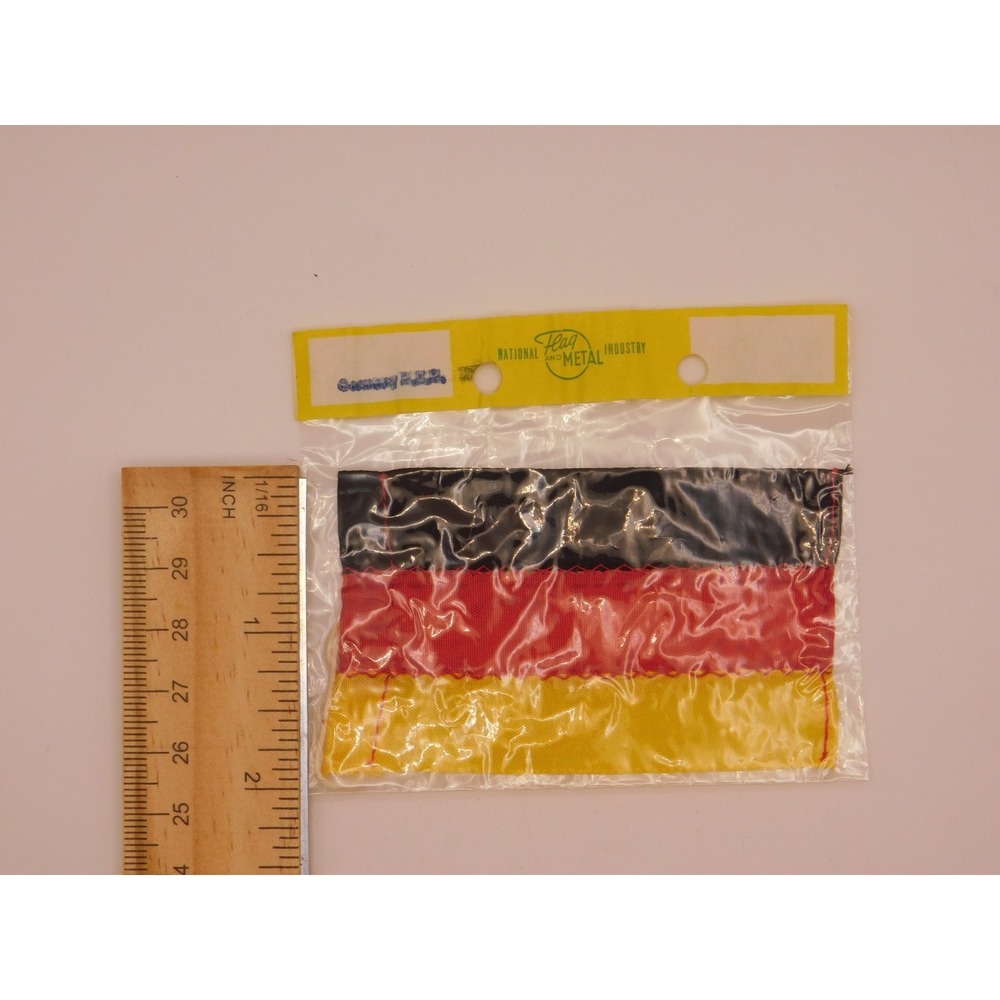 Vintage 1970s Germany Merchant Ensign Mini-Flag W/original Twine Halyard